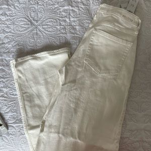 White Straight Legged Hollister Jeans
